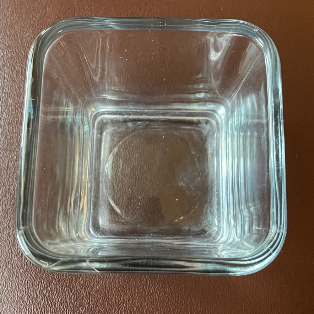 Clear Glass Square Candle Holder